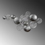 Wallity Aurora 5 - Escultura de pared de metal plata